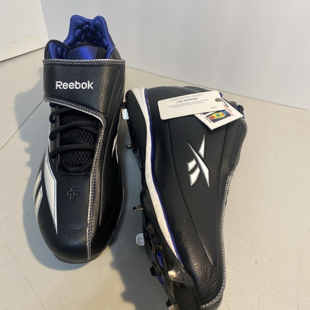 New Reebok Cleats RB809-KTS  Size 16 Reebok Baseball Cleats 18-269447 Black - Picture 4 of 10
